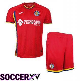 Getafe CF Kids Away Soccer Jersey Red 2025/2026