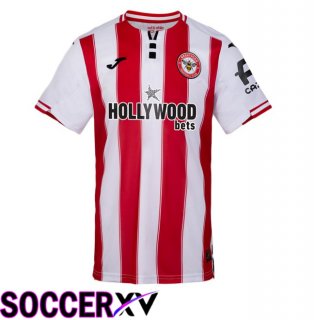 Brentford FC Home Soccer Jersey Red White 2025/2026