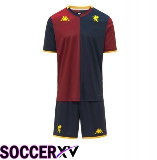 Genoa CFC Kids Home Soccer Jersey Red Blue Royal 2025/2026