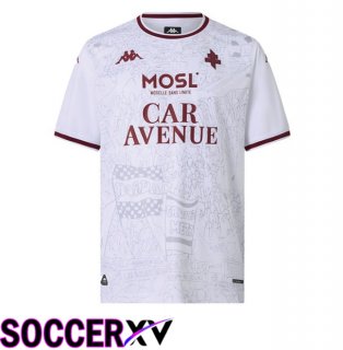 FC Metz Away Soccer Jersey White 2025/2026