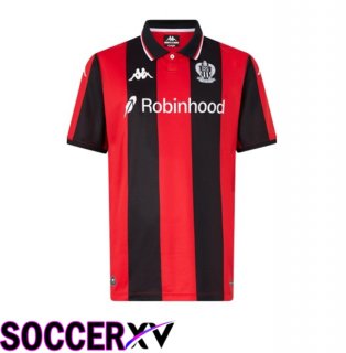 OGC Nice Home Soccer Jersey Red Black 2025/2026