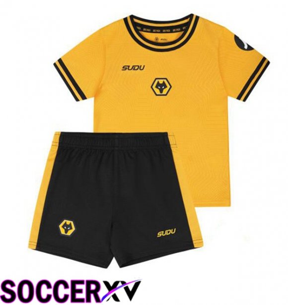 Wolves Kids Home Soccer Jersey Yellow 2024/2025