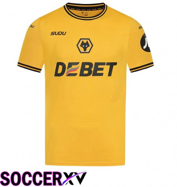 Wolves Home Soccer Jersey Yellow 2024/2025