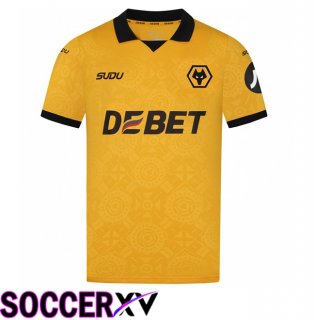 Wolves Home Soccer Jersey Yellow 2025/2026