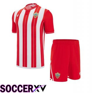 UD Almeria Kids Home Soccer Jersey Red White 2025/2026