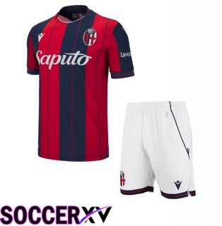 Bologna Kids Home Soccer Jersey Red Blue Royal 2025/2026