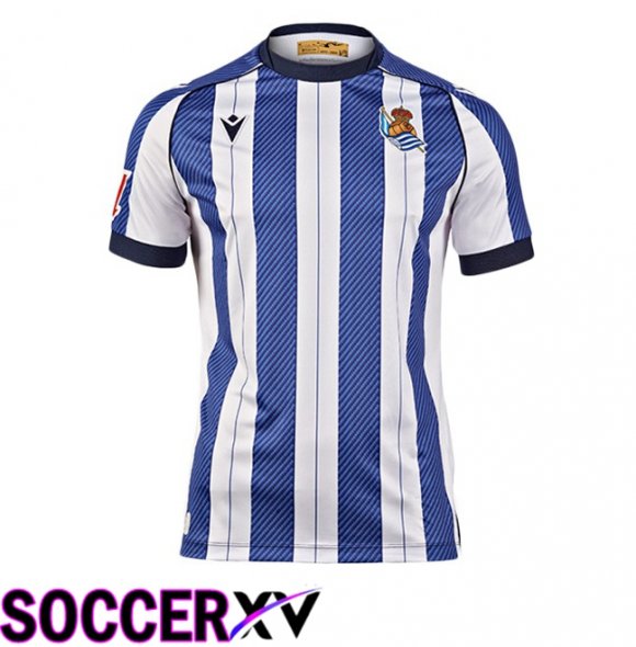 Real Sociedad Home Soccer Jersey Blue White 2025/2026
