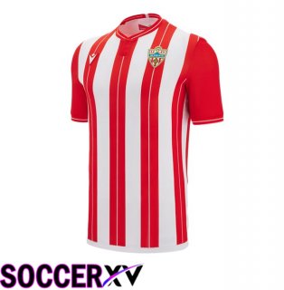 UD Almeria Home Soccer Jersey Red White 2025/2026