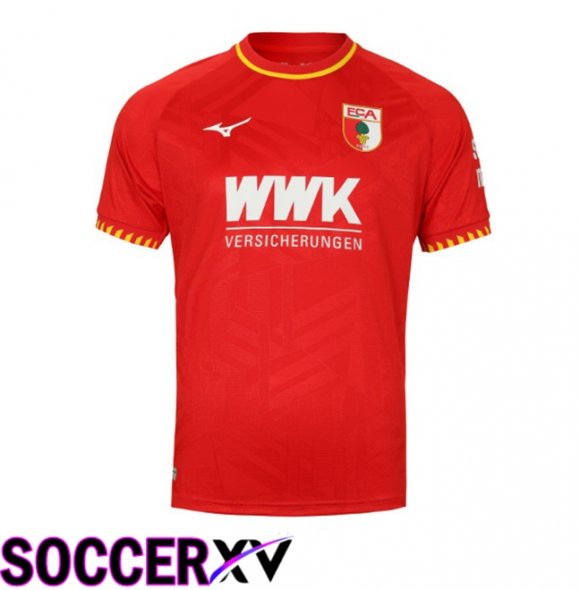 FC Augsburg Away Soccer Jersey Red 2025/2026