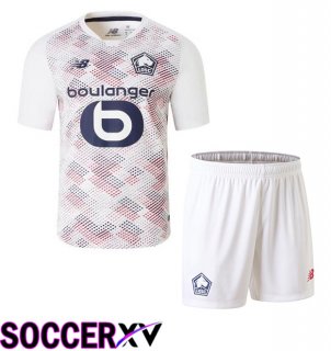 Lille OSC Kids Away Soccer Jersey White 2024/2025