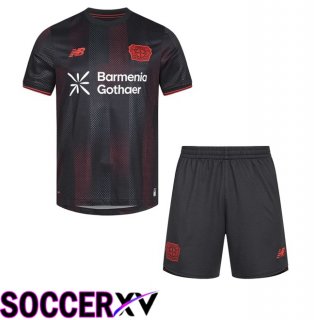 Bayer 04 Leverkusen Kids Home Soccer Jersey Black 2025/2026