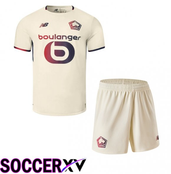 Lille OSC Kids Away Soccer Jersey Yellow 2025/2026