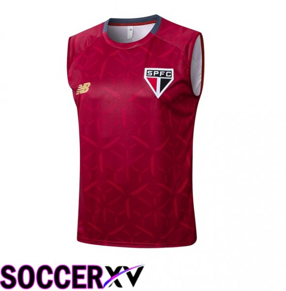 Sao Paulo FC Gilet Soccer Red 2025/2026