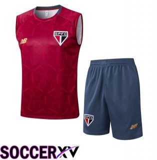 Sao Paulo FC Gilet Soccer + Shorts Red 2025/2026