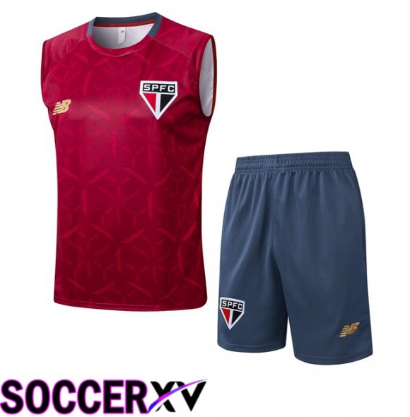 Sao Paulo FC Gilet Soccer + Shorts Red 2025/2026