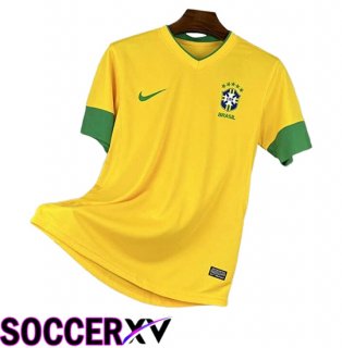 Brazil Retro Kids Home Soccer Jersey 2012 2013