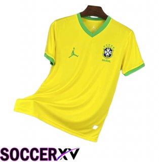 Brazil Jordan Soccer Jersey Special Edition Yellow 2025 2026