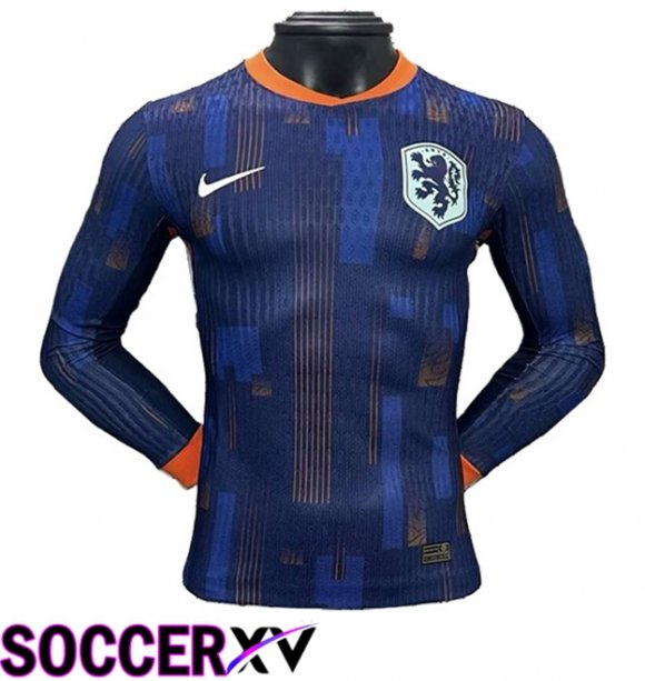 Netherlands Away Soccer Jersey Long sleeve UEFA Euro 2024