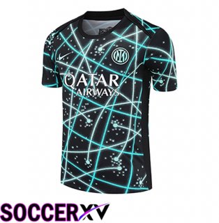Inter Milan Training T Shirt Black Blue 2025 2026