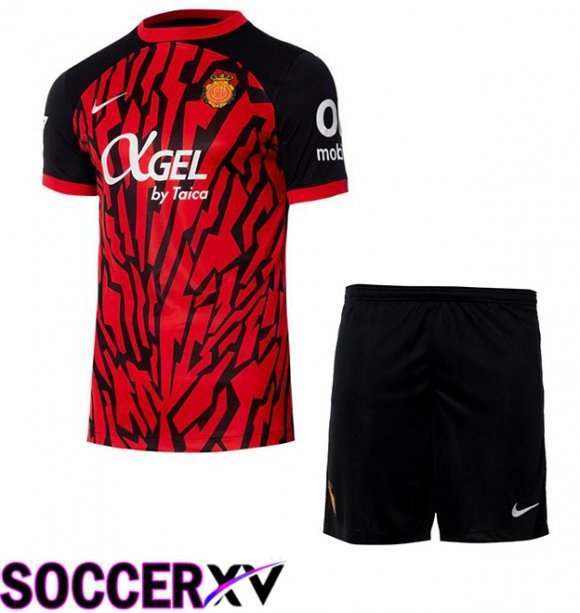 RCD Mallorca Kids Home Soccer Jersey Red 2024/2025