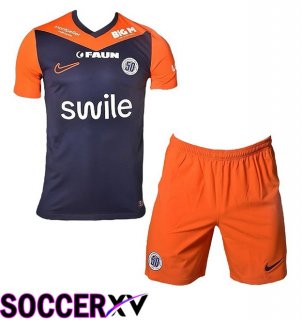 Montpellier HSC Kids Home Soccer Jersey Blue Orange 2024/2025