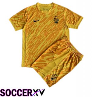 France Kids Goalkeeper Soccer Jersey Yellow 2024/2025