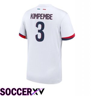 Paris PSG (Kimpembe 3) Away Soccer Jersey White 2024/2025