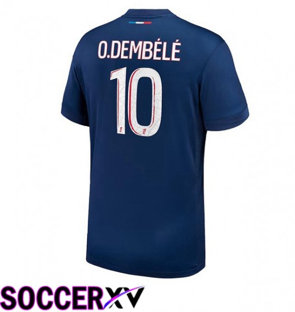 Paris PSG (O.Dembélé 10) Home Soccer Jersey Blue Royal 2024/2025