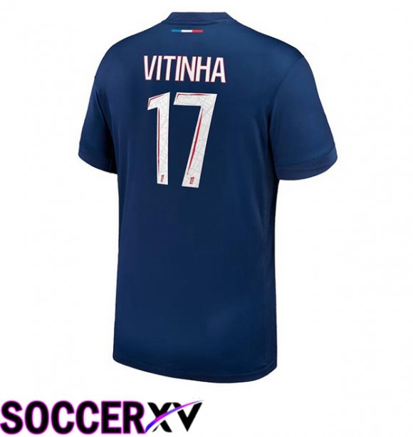 Paris PSG (Vitinha 17) Home Soccer Jersey Blue Royal 2024/2025