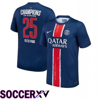 Paris PSG UCL Champions 25 Home Soccer Jersey 1 Star Special Edition Blue Royal 2024/2025