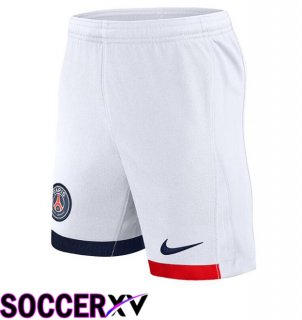 Paris PSG Away Soccer Shorts White 2024/2025