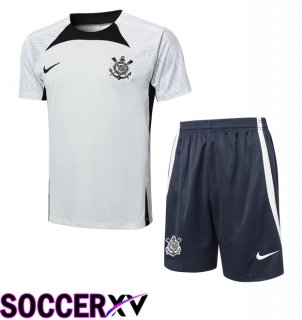 Corinthians kit Training T Shirt + Shorts Grey 2024/2025