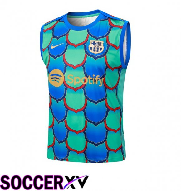 FC Barcelona Soccer Vest Green Blue 2024/2025