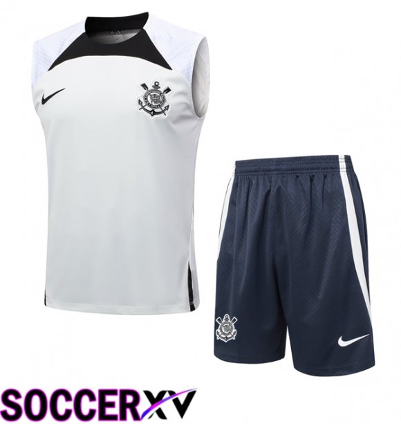 Corinthians Soccer Vest + Shorts White 2024/2025