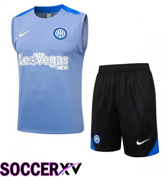 Inter Milan Soccer Vest + Shorts Blue 2024/2025