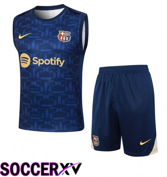 FC Barcelona Soccer Vest + Shorts Blue Royal 2024/2025