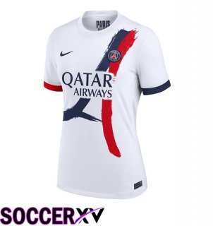 Paris PSG Women Away Soccer Jersey White 2024/2025