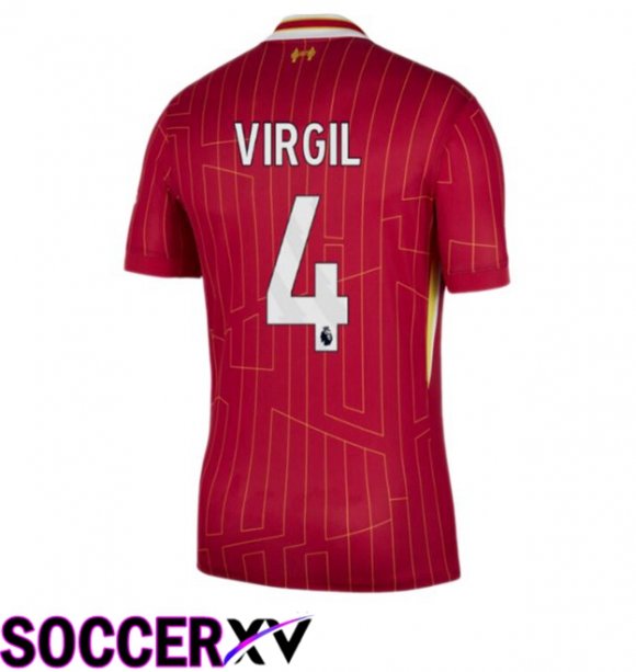 FC Liverpool (VIRGIL 4) Home Soccer Jersey Red 2024/2025