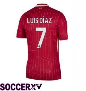 FC Liverpool (LUIS DÍAZ 7) Home Soccer Jersey Red 2024/2025