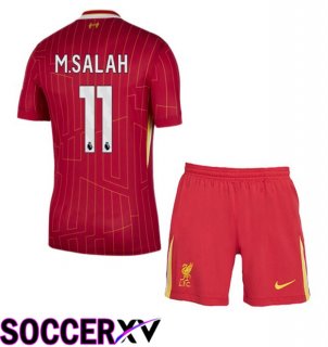 FC Liverpool (M.SALAH 11) Kids Home Soccer Jersey Red 2024/2025