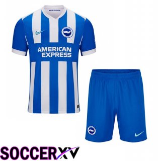 FC Brighton Kids Home Soccer Jersey Blue White 2025/2026