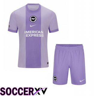 FC Brighton Kids Away Soccer Jersey Purple 2025/2026