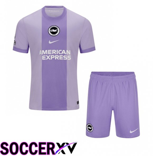 FC Brighton Kids Away Soccer Jersey Purple 2025/2026