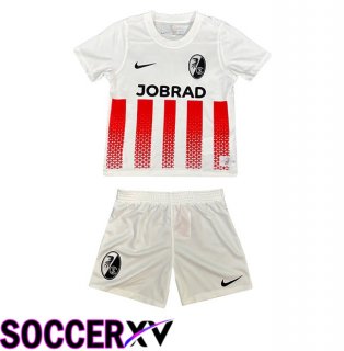 SC Fribourg Kids Home Soccer Jersey Red White 2025/2026
