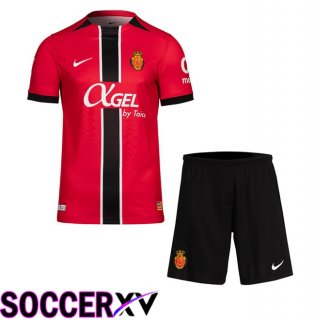 RCD Mallorca Kids Home Soccer Jersey Red 2025/2026