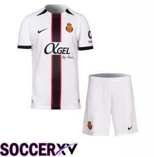 RCD Mallorca Kids Away Soccer Jersey White 2025/2026