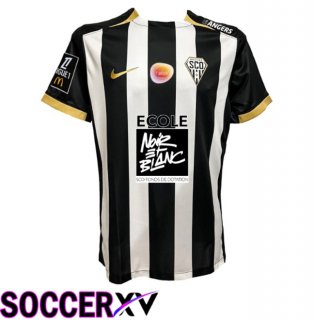 Angers SCO Home Soccer Jersey Black White 2025/2026