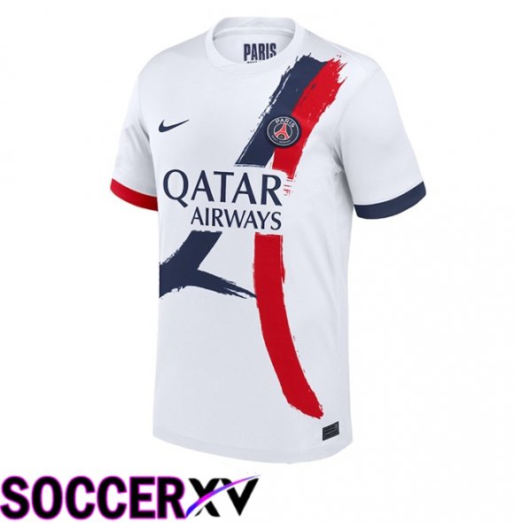 Paris PSG Away Soccer Jersey White 2025/2026