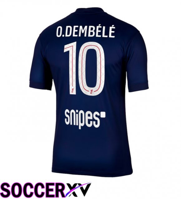 Paris PSG (O. Dembélé 10) Home Soccer Jersey Blue Royal 2025/2026