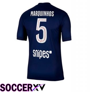 Paris PSG (Marquinhos 5) Home Soccer Jersey Blue Royal 2025/2026